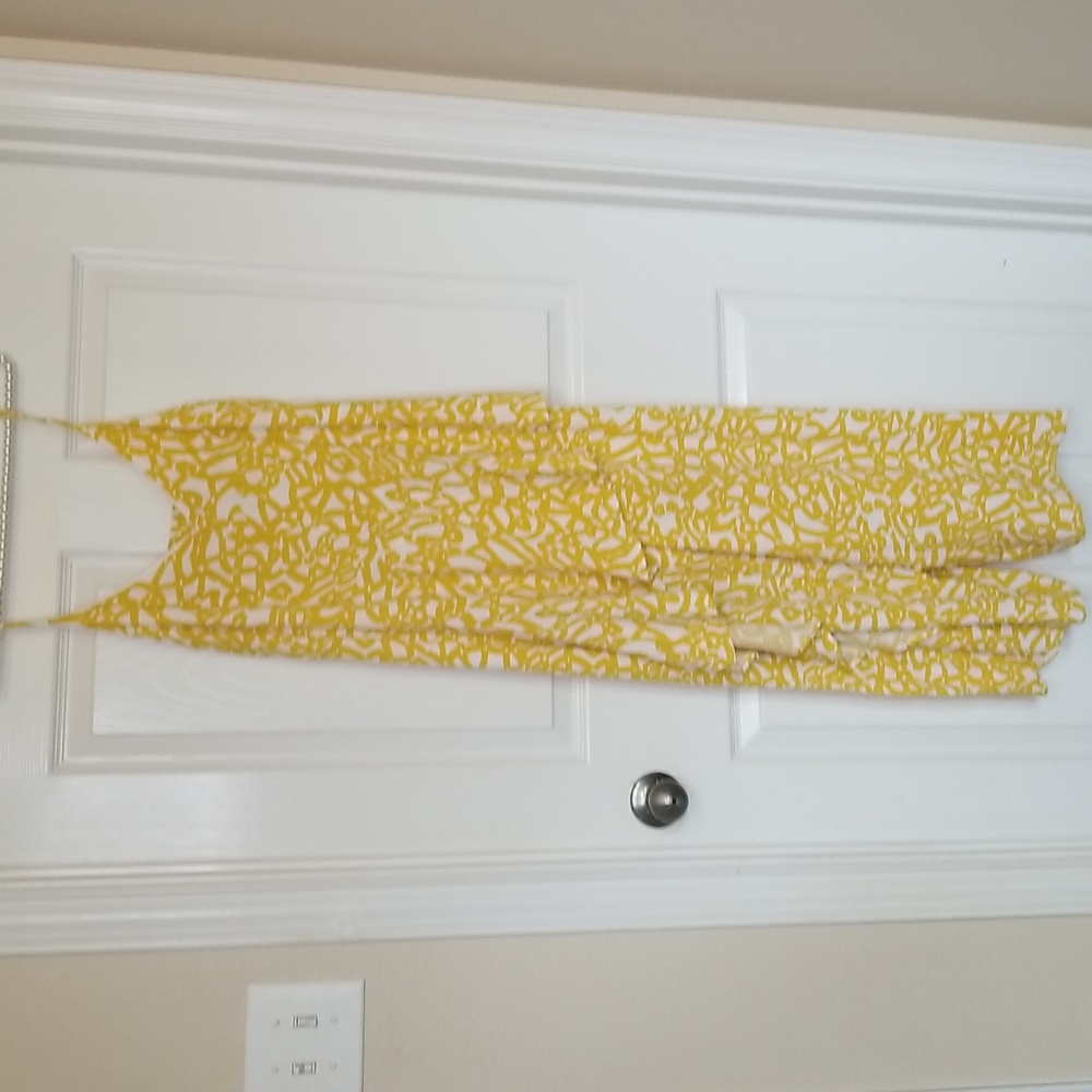 Maeve Anthropologie Goldenrod Spaghetti Strap Sleeveless Pant Jumpsuit Size 8 - Picture 2 of 10